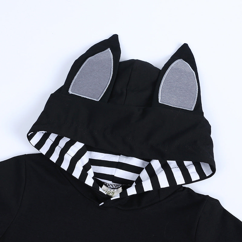 Baby Halloween Bat Romper with Hood