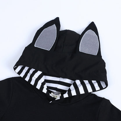 Baby Halloween Bat Romper with Hood