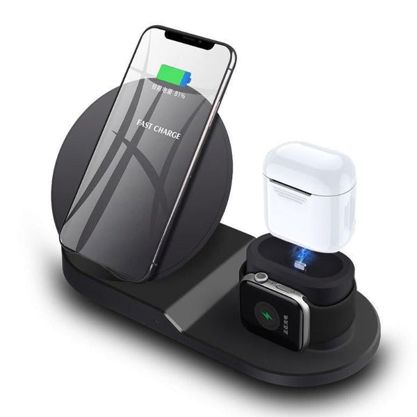 3-in-1 wireless fast charger dock station for iPhone, Apple Watch, and AirPods