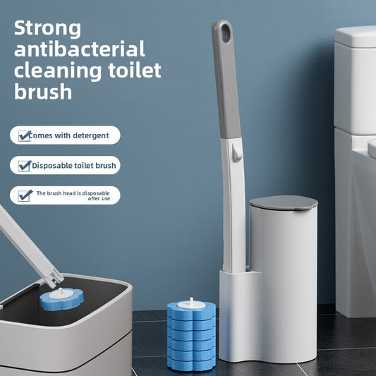 No-Touch Disposable Toilet Brush Kit with Refill Heads