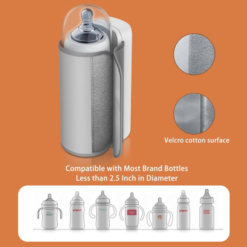 USB Portable Baby Bottle Warmer, Adjustable Temp