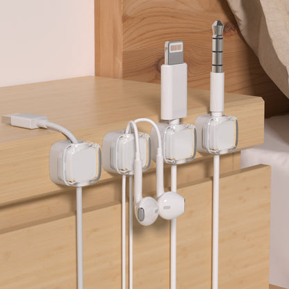 Magnetic Cable Clips, 6-Pack Desk Organizer