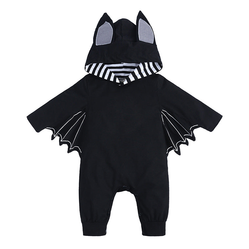 Baby Halloween Bat Romper with Hood