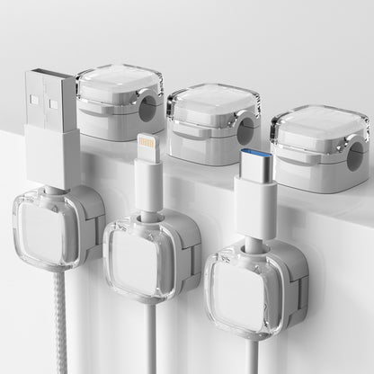 Magnetic Cable Clips, 6-Pack Desk Organizer