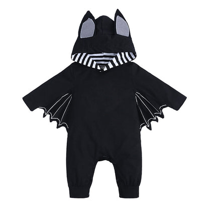 Baby Halloween Bat Romper with Hood