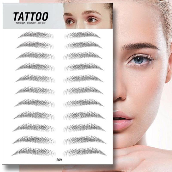 4D waterproof realistic eyebrow tattoo sticker for natural hair-like brows