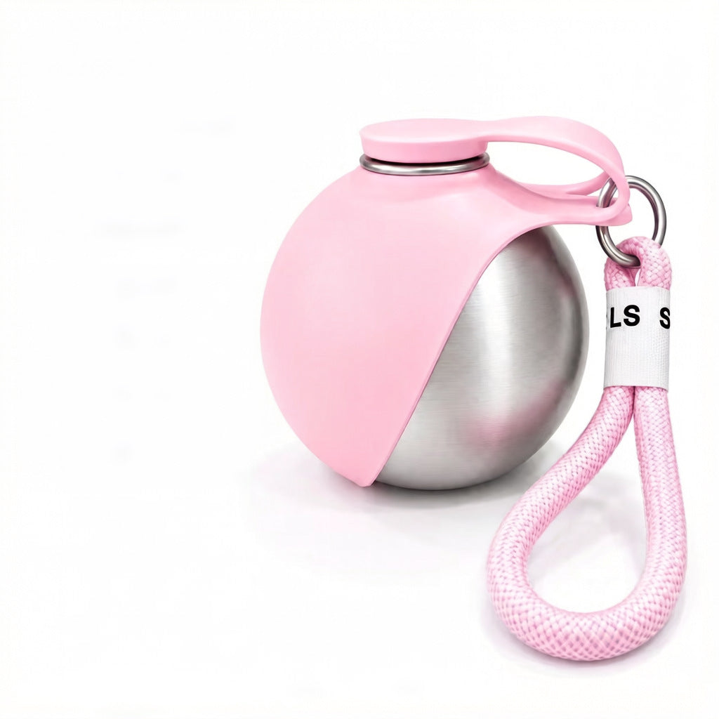 Portable 2-in-1 Stainless Steel Pet Water Bottle