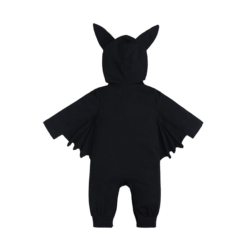 Baby Halloween Bat Romper with Hood