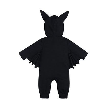 Baby Halloween Bat Romper with Hood