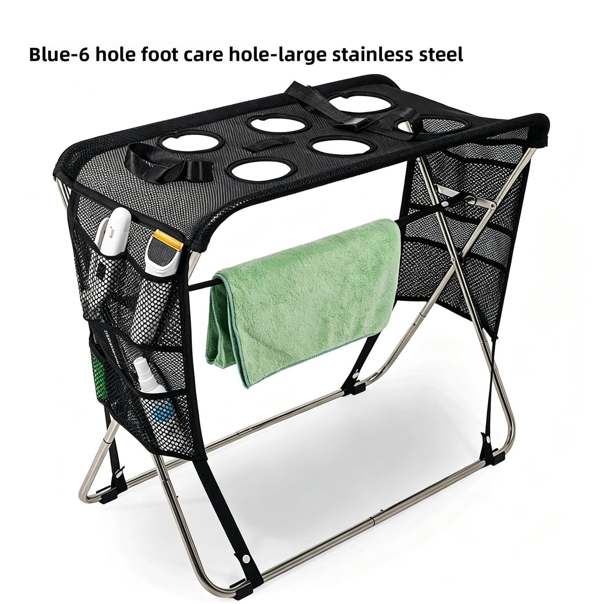 Foldable Pet Grooming & Bathing Table with Storage