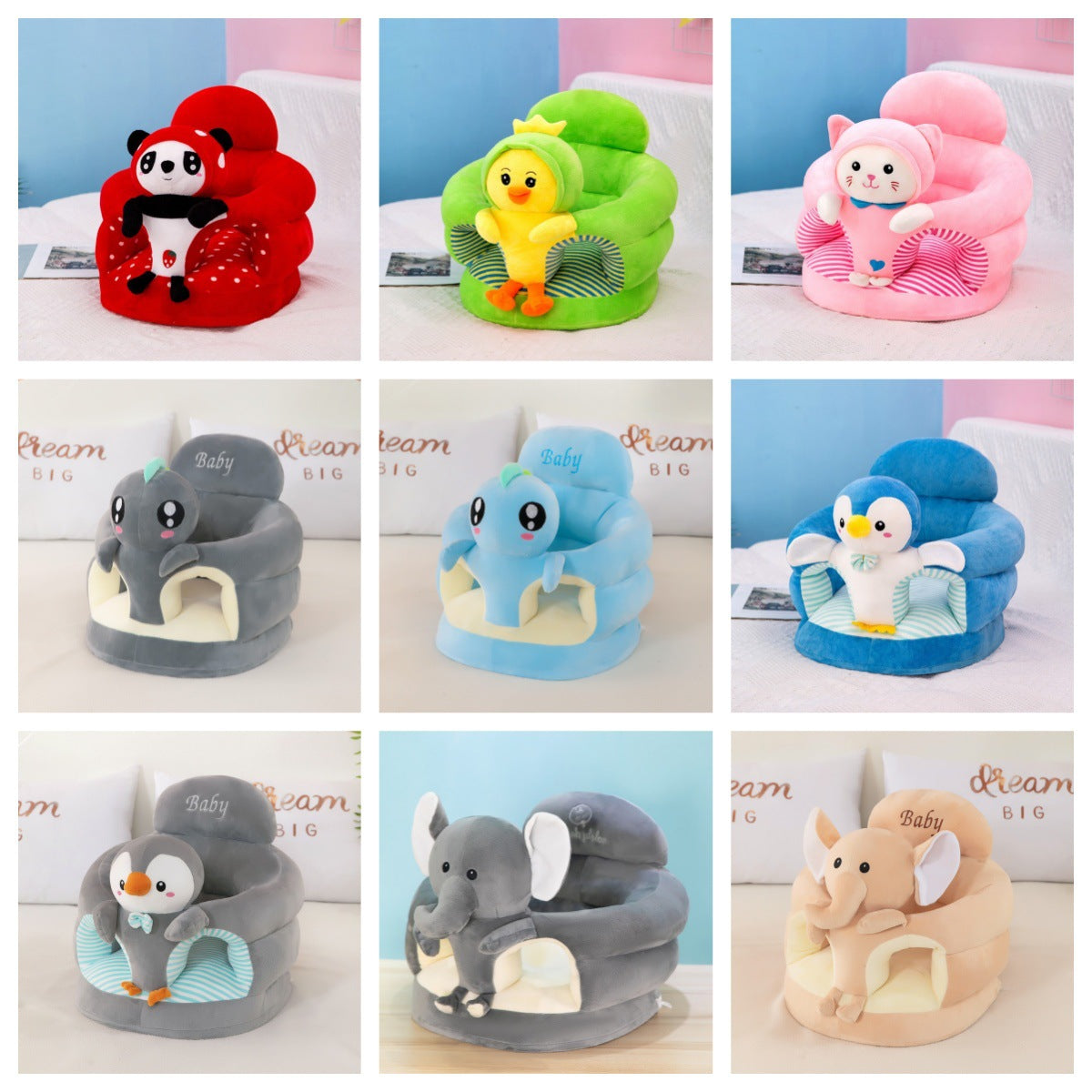 Plush Animal Baby Seat Cushion