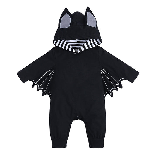 Baby Halloween Bat Romper with Hood